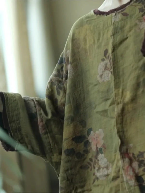 Women’s Loose Cotton-Linen Top – Spring & Summer Vintage - Image 2