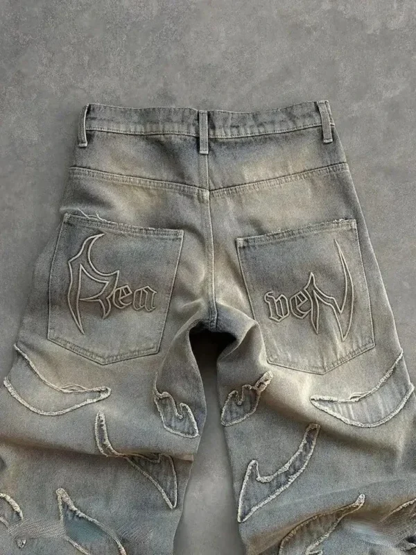 2025 American Y2K Wide-Leg Denim Jeans for Women - Image 4
