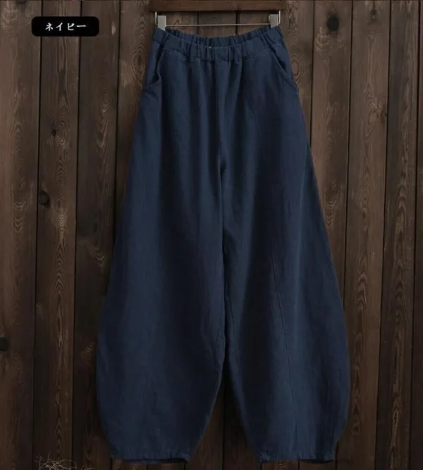 Women’s Cotton-Linen Bloomers – Casual High-Waist Pants - Image 4