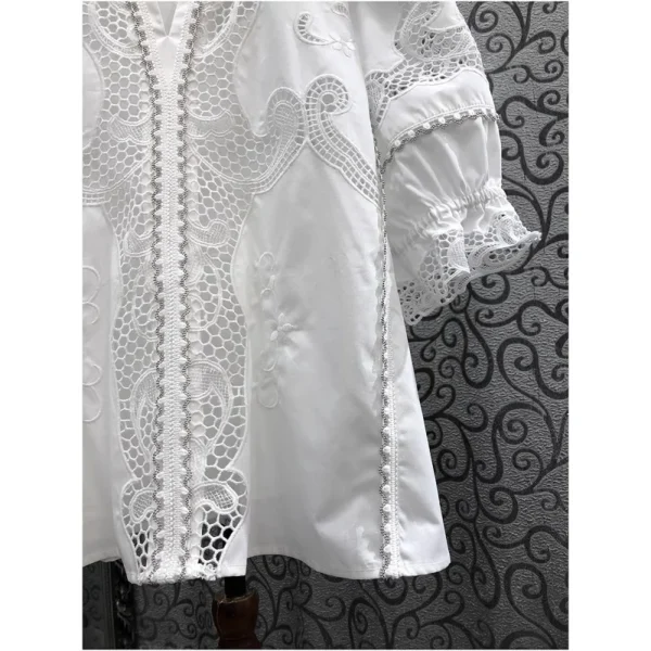 100% Cotton Women’s Blouse – Embroidered Summer Top - Image 4