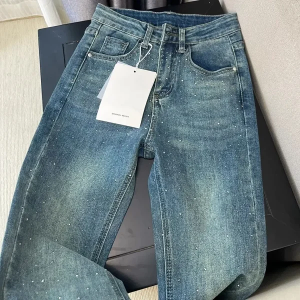 Retro Washed Wide-Leg Denim Pants – Women’s High Waist - Image 5