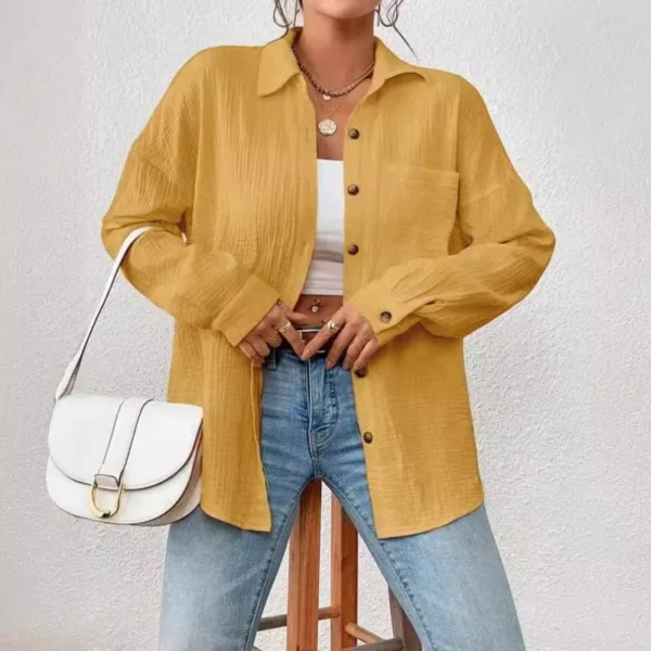 MCAO Cotton Gauze Blouse – Women’s Casual Summer Shirt - Image 2