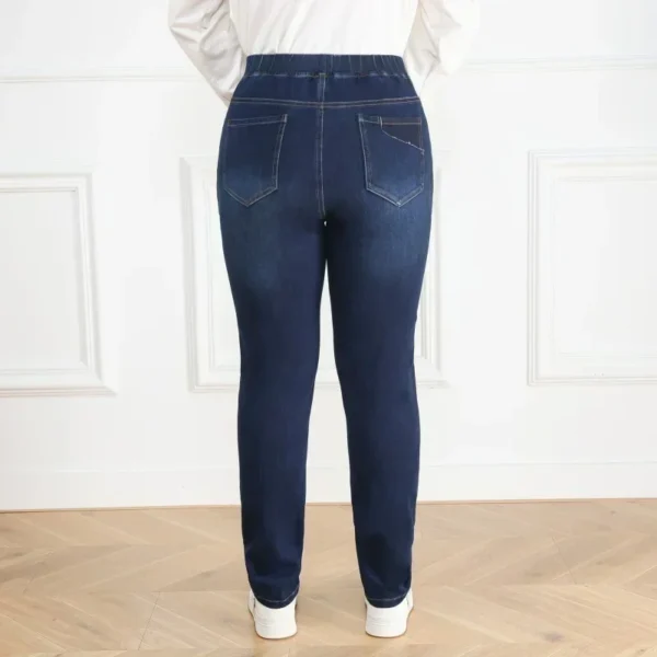 Plus-Size 7XL-9XL Women’s High-Waist Pencil Denim Pants - Image 2