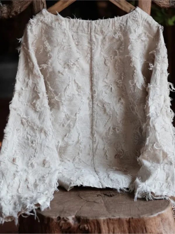 Women’s Vintage Linen-Cotton Blouse – Spring & Autumn - Image 6