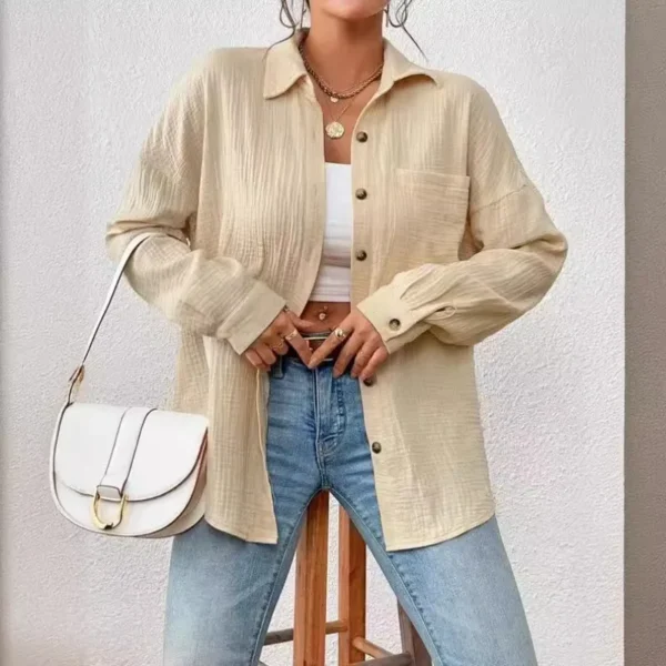 MCAO Cotton Gauze Blouse – Women’s Casual Summer Shirt - Image 6